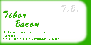 tibor baron business card